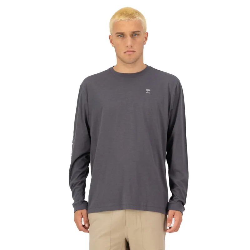 Mons Royale Yonder Merino Organic Cotton Langarmshirt Herren - vintage black 1265 Geprüft