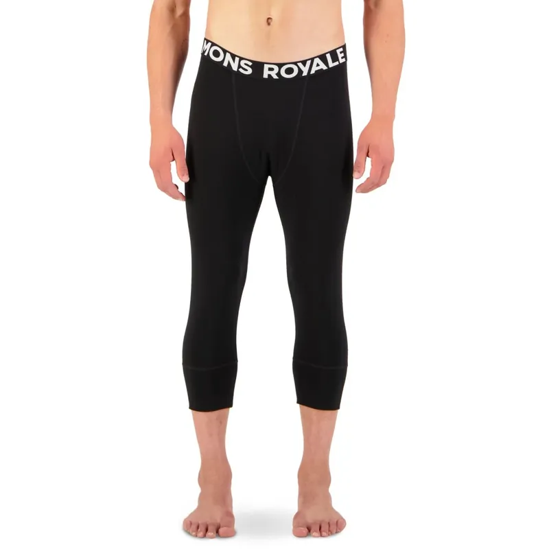 Mons Royale Cascade Merino 3/4 Unterhose Herren - schwarz Nur Für Kurze Zeit