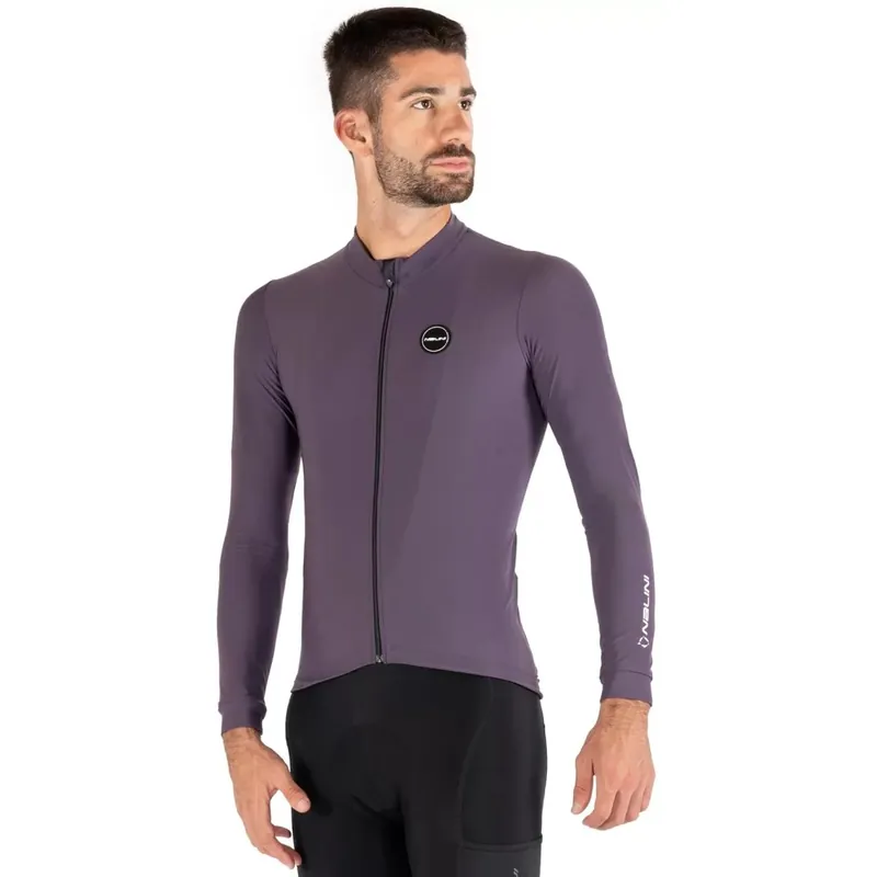 Begrenztes Angebot Nalini New Soft Wrap Langarmtrikot Herren - dusty purple 4800