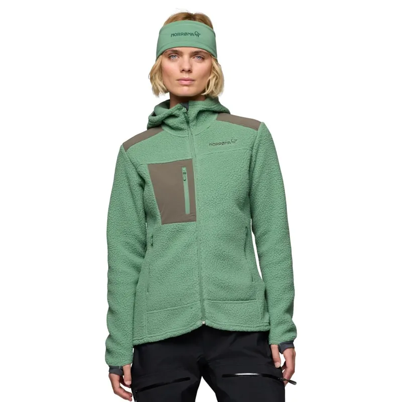 Günstig Norrona trollveggen warm3 Kapuzenjacke Damen - Dark Ivy