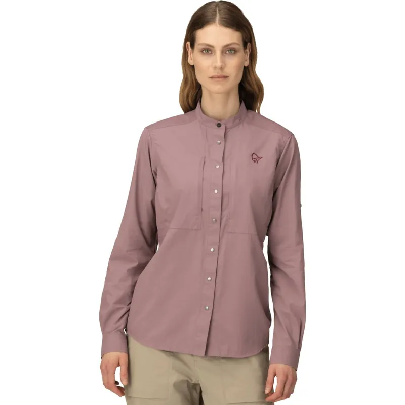 Knallerangebot Norrona femund light Langarmhemd Damen - Grape Shake