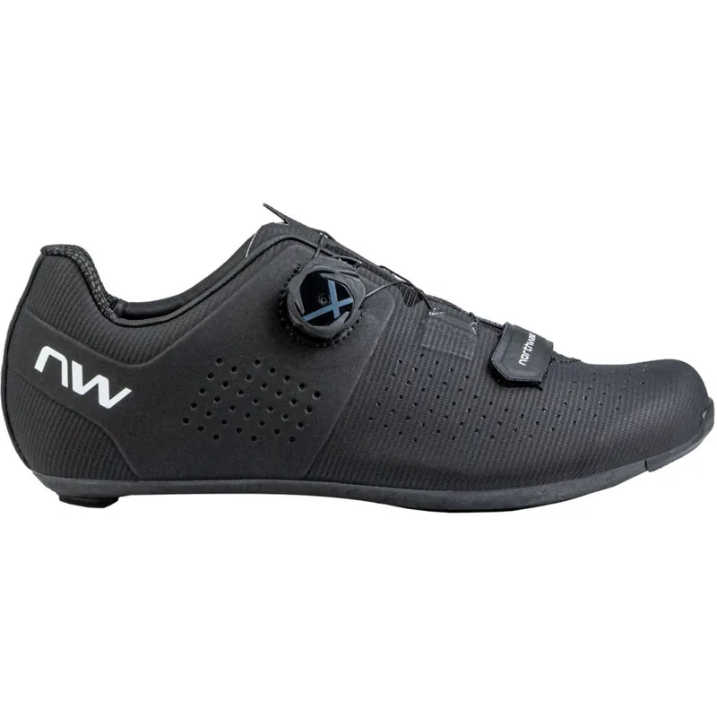 Billig Northwave Storm Carbon Rennradschuhe Herren - schwarz/weiß 11