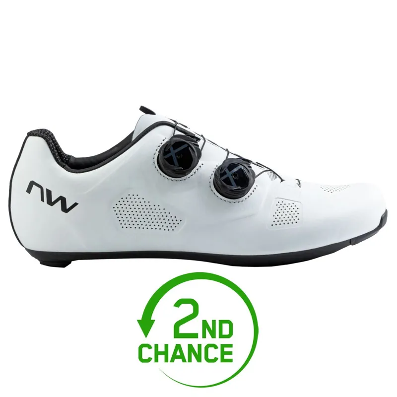 Bestseller Northwave Revolution Rennradschuhe - white/black 51 - B-Ware