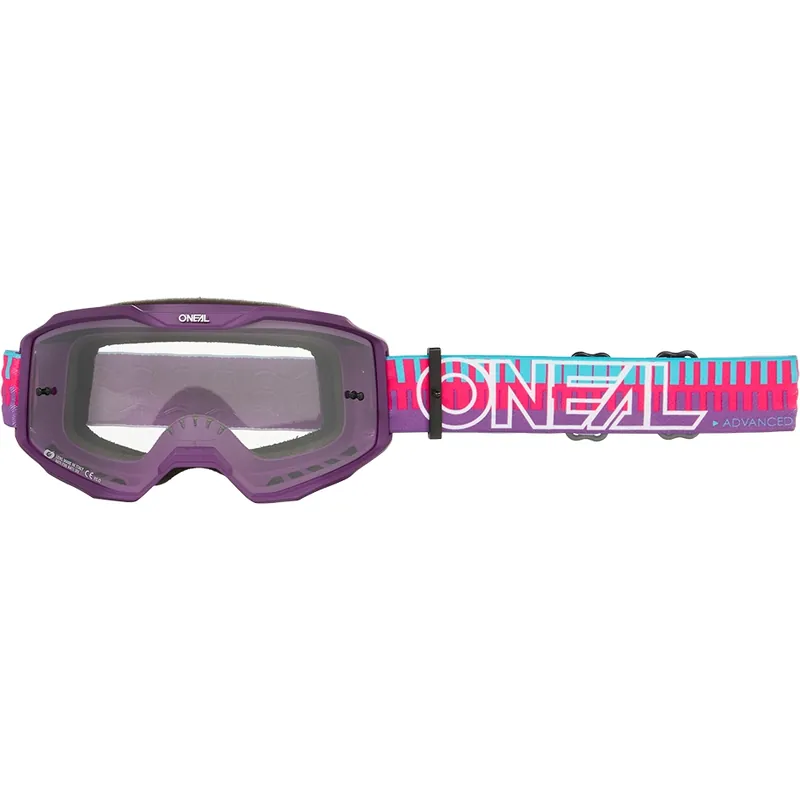 Markenprodukt O‘Neal B-10 Brille - STRIPED V.26 pink/purple - clear