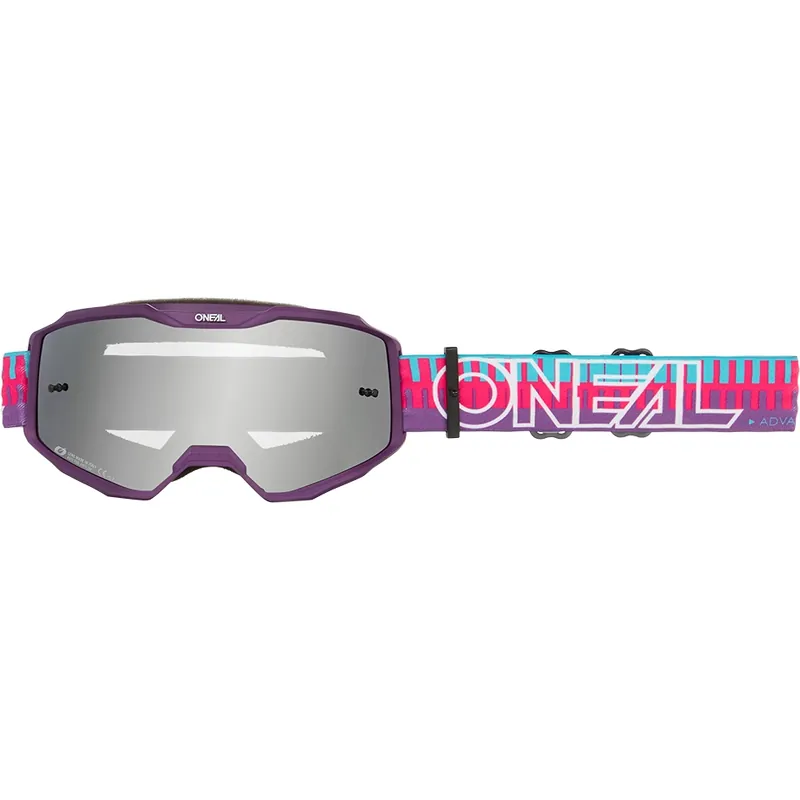 Günstig O‘Neal B-10 Youth Brille für Jugendliche - STRIPED V.26 pink/purple - silver mirror