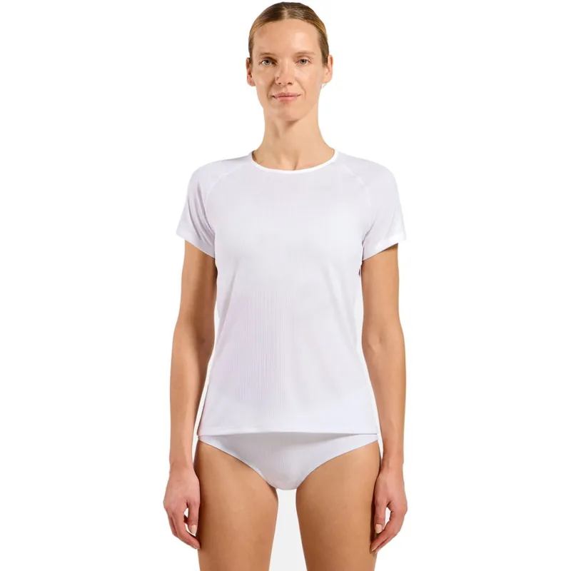 Odlo Active Light Crew Neck Kurzarm-Unterhemd Damen - white Sale