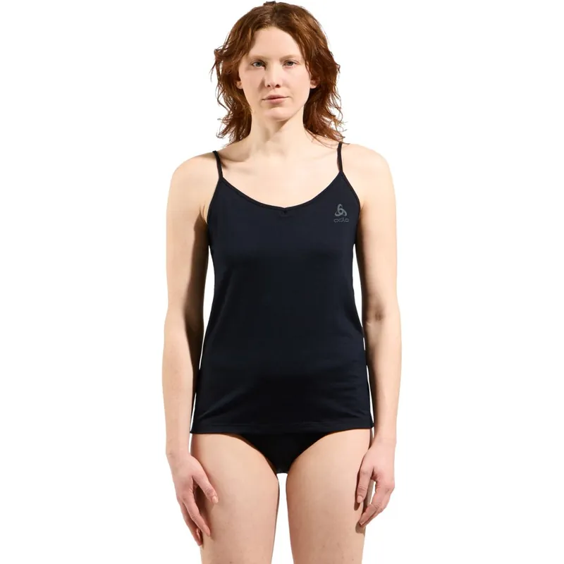 Odlo Natural Merino 160 V-Neck Ärmelloses Unterhemd Damen - schwarz Preisreduziert