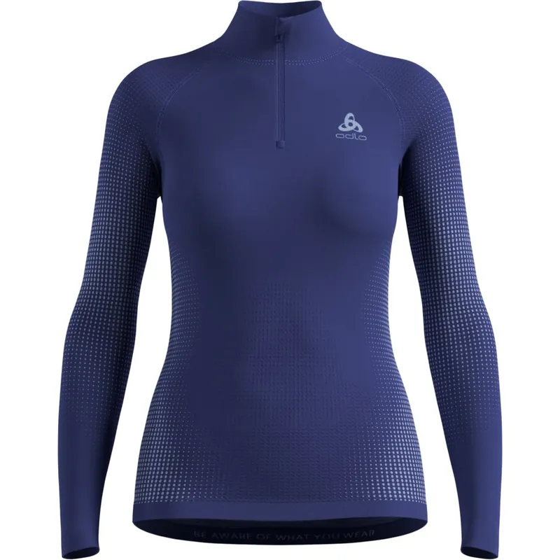 Odlo Performance Warm Half-Zip Langarm-Unterhemd Damen 196221 - skipper blue Meistverkauft