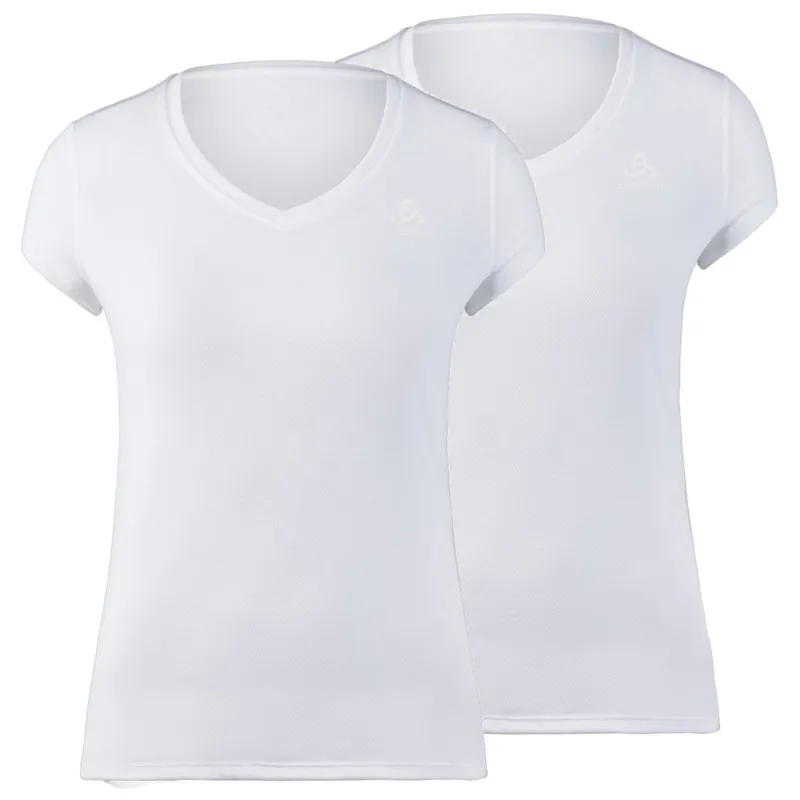 Odlo Active Everyday V-Neck Kurzarm-Unterhemd Damen - Doppelpack - weiß Finale Aktion