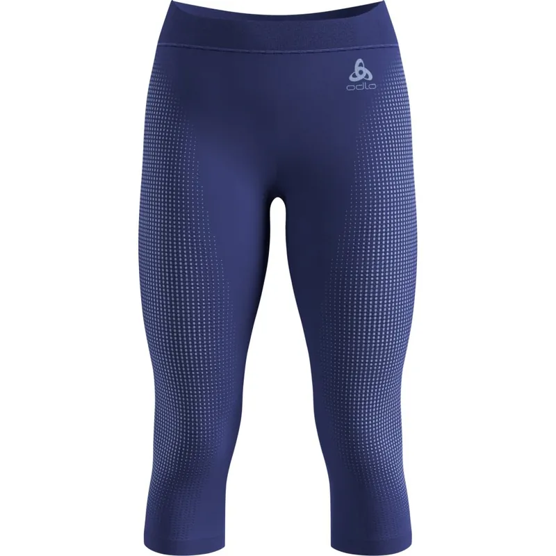 Odlo Performance Warm 3/4 Unterhose Damen - skipper blue Neu Im Sortiment