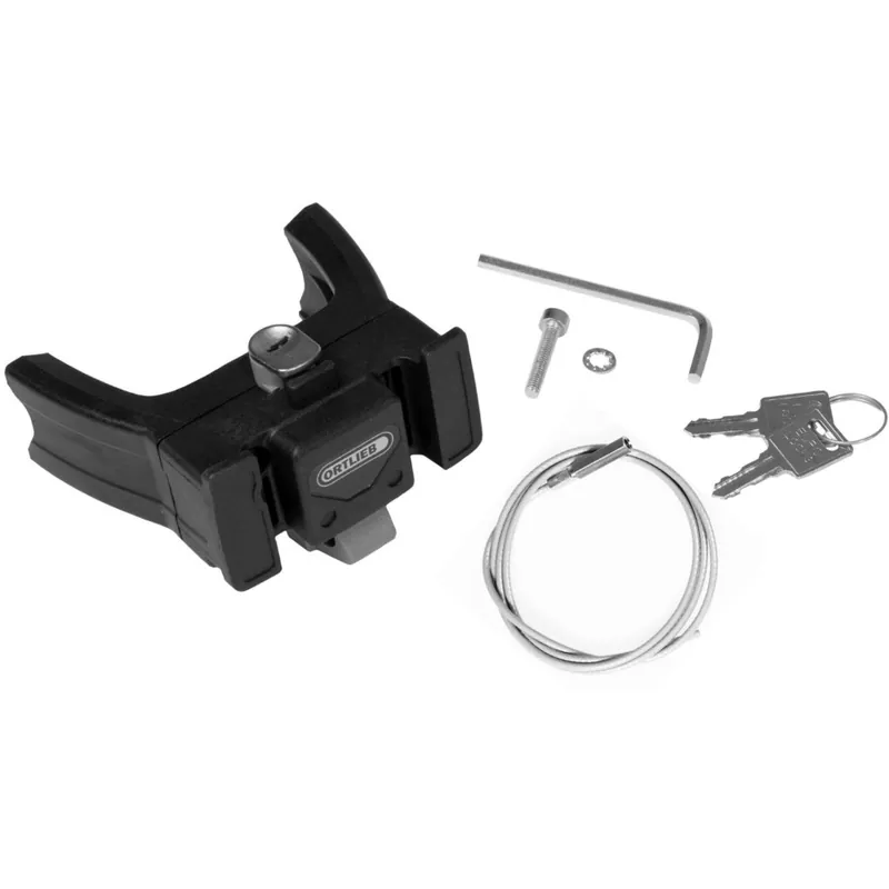 ORTLIEB Lenker Montageset E-Bike mit Schloss - schwarz Markenprodukt