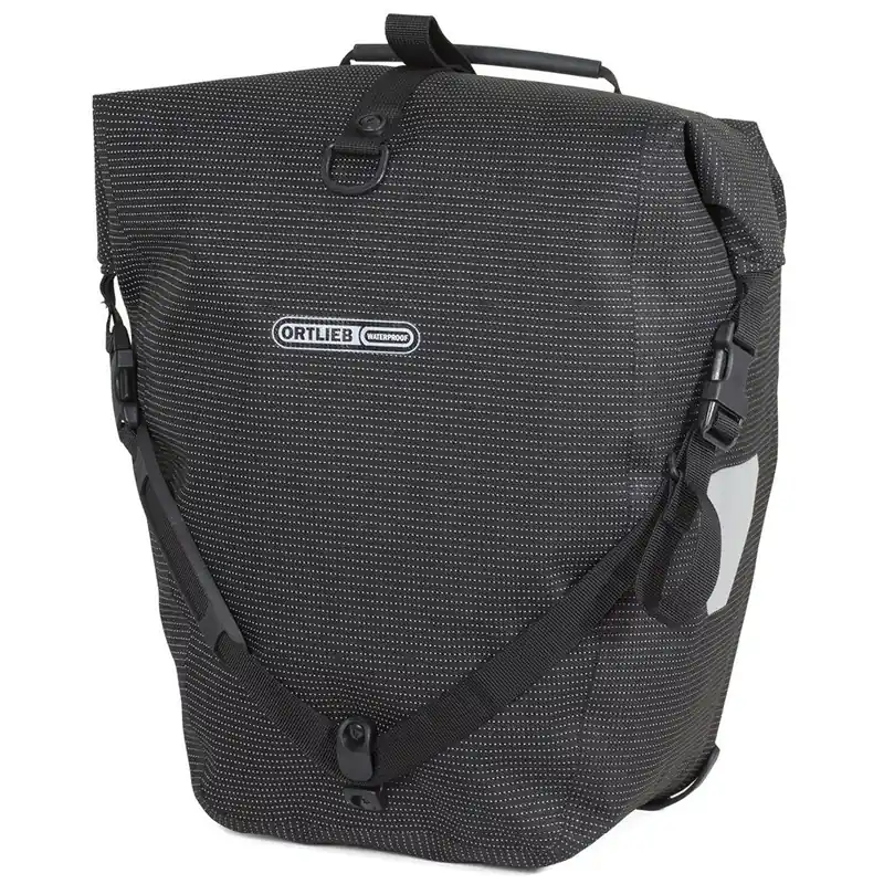 Neue Ware ORTLIEB Back-Roller High Visibility - QL2.1 Fahrradtasche - 20L - black reflex