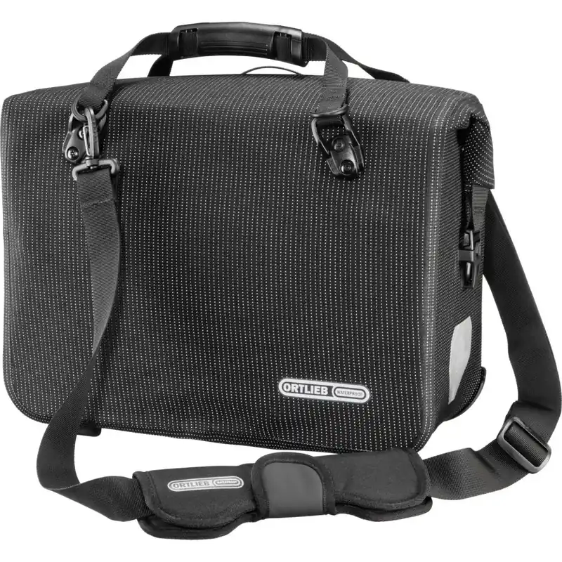 Neuheit ORTLIEB Office-Bag High-Vis - QL 3.1 - Fahrradtasche Umhängetasche - 21L - black reflective
