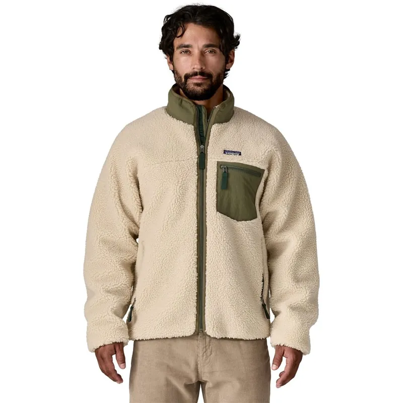 Patagonia Classic Retro-X Jacke Herren - Dark Natural w/Basin Green Neu