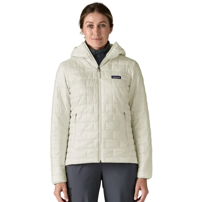 Must-Have Patagonia Nano Puff Kapuzenjacke Damen - Birch White