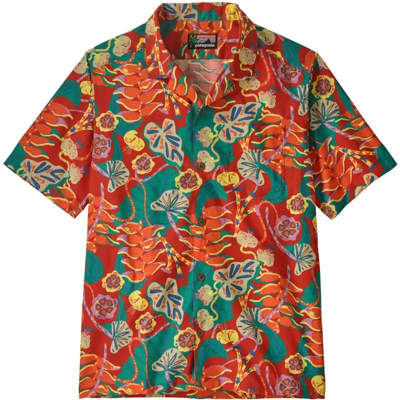 Finale Aktion Patagonia Tidal Threads Camp Hemd Herren - Tropiclimb Hot Ember