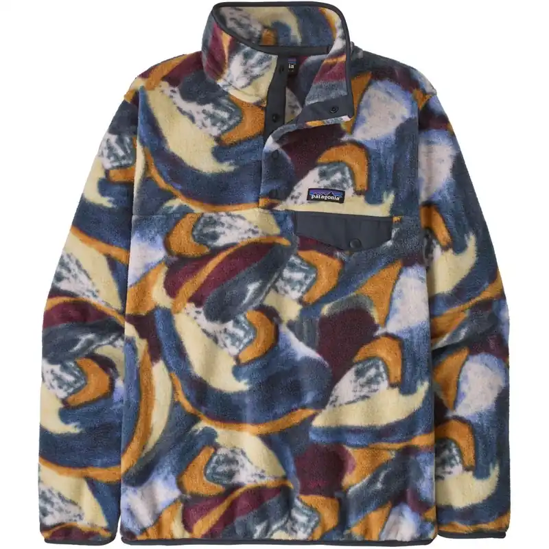 Echt Patagonia Lightweight Synchilla Snap-T Fleece Pullover Damen - Smudge Smolder Blue