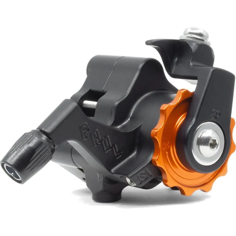 Paul Component Klamper - Bremssattel - Short-Pull - Flatmount - schwarz/orange Must-Have