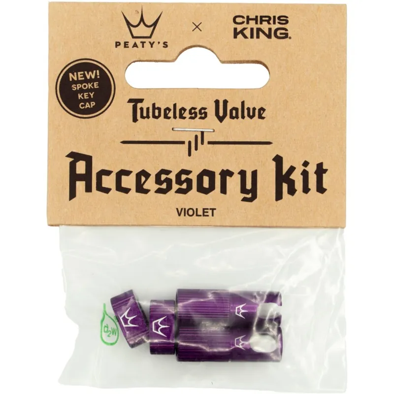 Sofort Bestellen Peaty‘s x Chris King Tubeless Ventil Zubehör-Kit - MK2 - violet