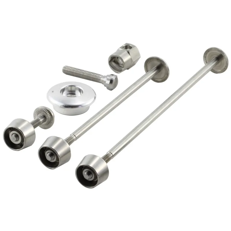 Pitlock Set 02/GA Sicherungsset VR + HR + Sattelklemme + Ahead - silber / Plug silber Direkt Vom Hersteller