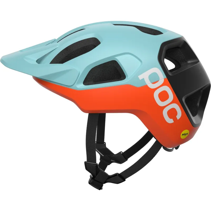 POC Cularis MIPS Helm - 8877 Indicolite Blue Matt/Carnelian Orange Matt Echt