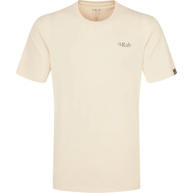 Sale Rab Stance Mountain Peak T-Shirt Herren - ecru