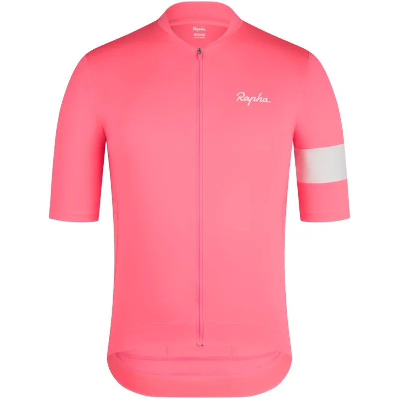 Preis Gesenkt Rapha Core Kurzarmtrikot Herren - high-vis pink/white