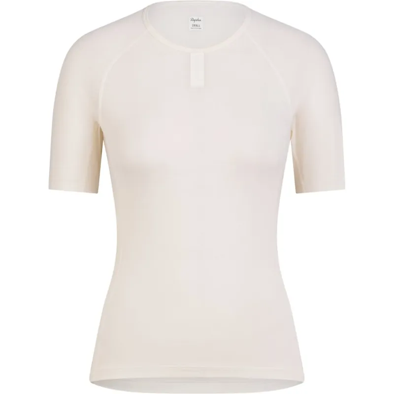 Nur Für Kurze Zeit Rapha Merino Kurzarm-Unterhemd Damen - cream/white
