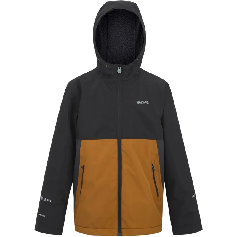 Regatta Hillain Warm Gefütterte Jacke Kinder - Black/Pumpkin Spice/Ash ZU9 Schneller Versand