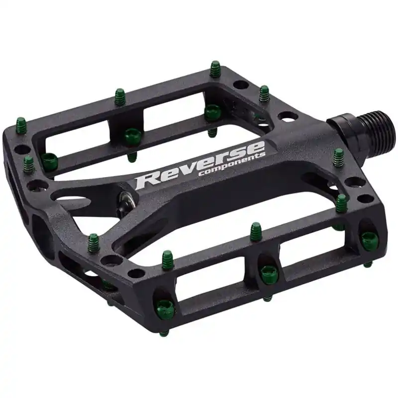 Kracherpreis Reverse Components Black ONE MTB Plattformpedale - black/dark green