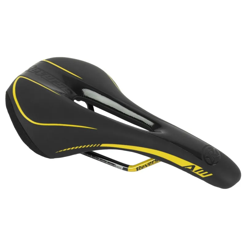 Reverse Components AM Ergo MTB Sattel - black/yellow Preisreduziert