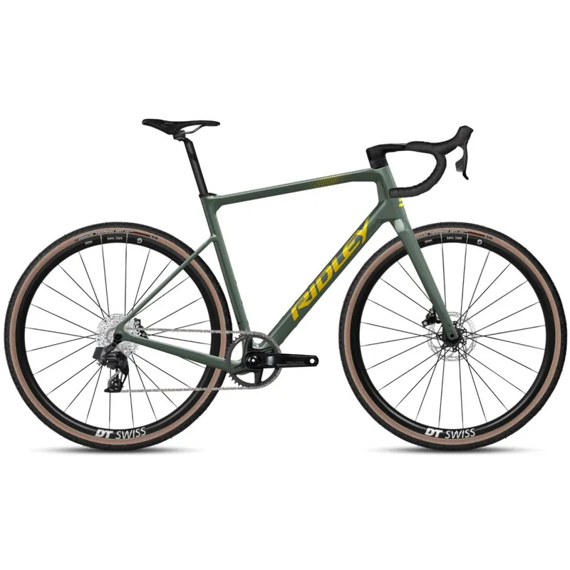 Ridley GRIFN - Rival XPLR - Carbon Gravel Bike - 2025 - green smoke / yellow glossy Sonderangebot