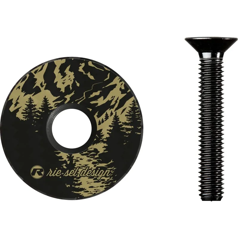 Rabatt rie sel design stem cap Carbon Aheadkappe - alpine