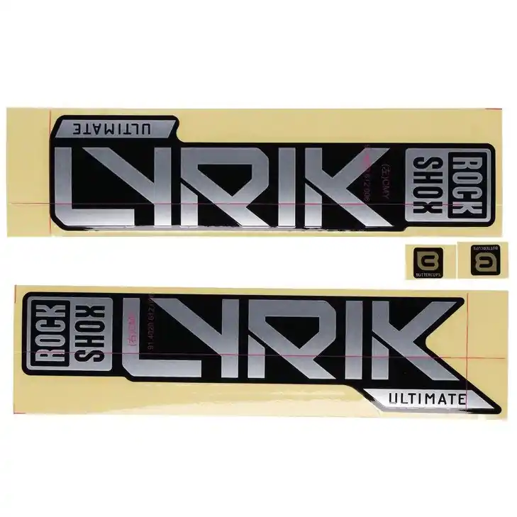 Mega-Angebot RockShox Decal Kit für 27.5/29" Lyrik Ultimate - matte silver foil für gloss black (2023+)