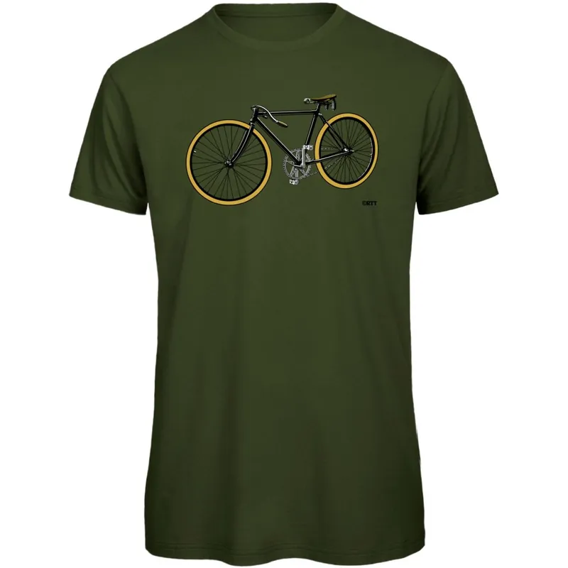 Aktuell RTTshirts Retro Rennrad Fahrrad T-Shirt Herren - khaki