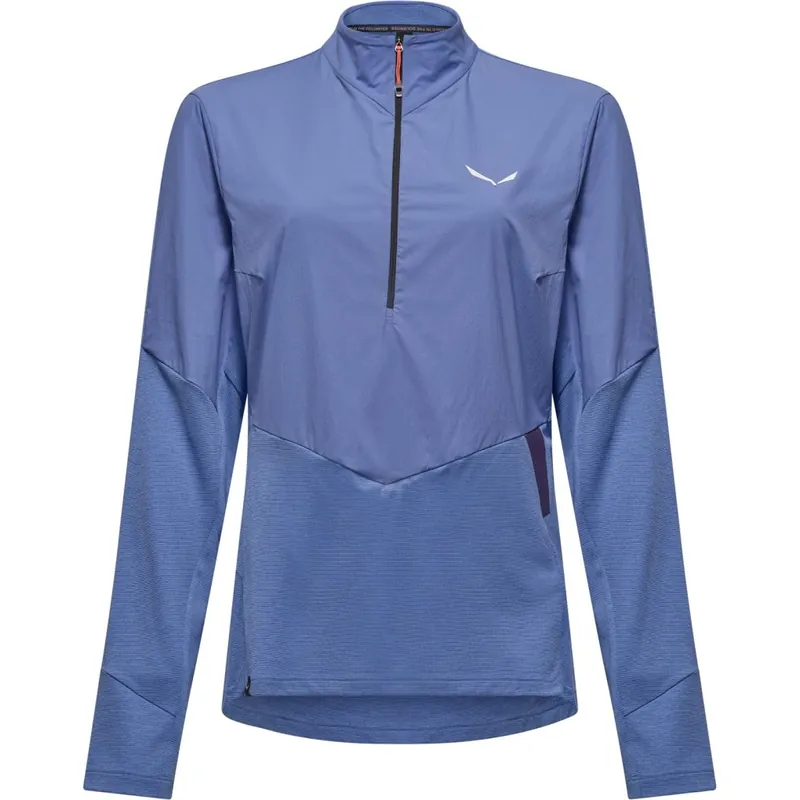 Salewa Pedroc Dry Wind Half Zip Langarmshirt Damen - morning blue 3150 Bestseller