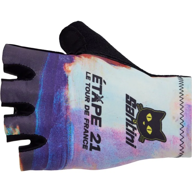 Preis Gesenkt Santini Arrivée Montmartre Kurzfinger-Handschuhe - Tour de France™ 2026 Collection - blu BLU