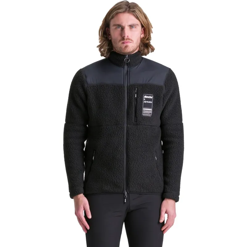 Santini Ovis Fleecejacke Herren - black NE Rabatt