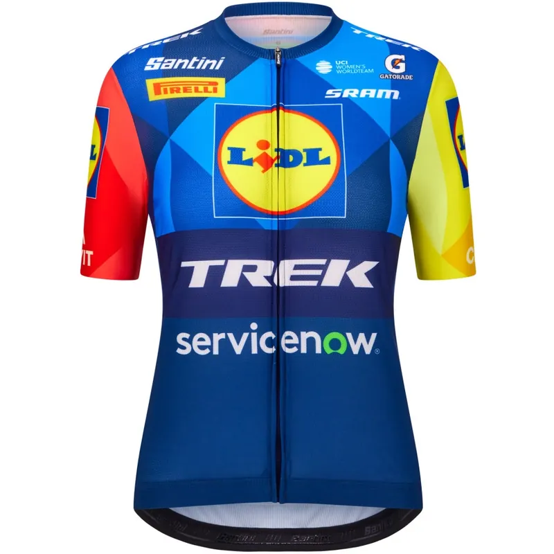 Meistverkauft Santini Team Lidl-Trek 2026 Fan Line Fahrradtrikot Damen - print