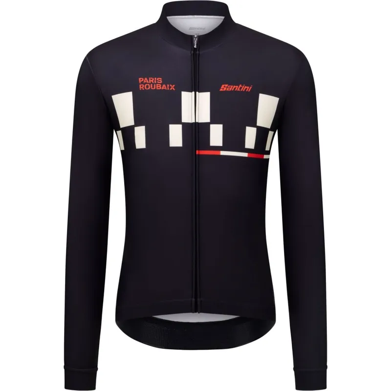 Santini Paris Roubaix Winter Langarmtrikot Herren - Print Direkt Vom Hersteller