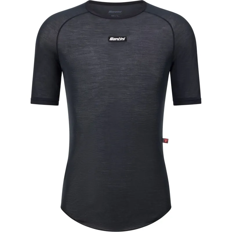 Heißes Angebot Santini Dry Unterhemd Kurzarm Unisex - black NE
