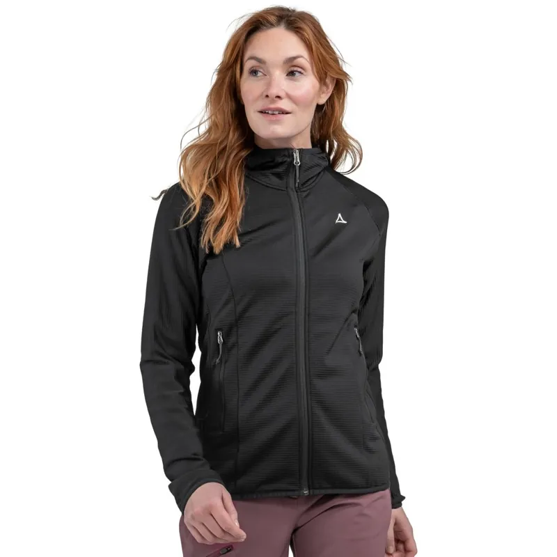 Neue Ware Schöffel Style Cascata Fleece Hoody Jacke Damen - schwarz 9990