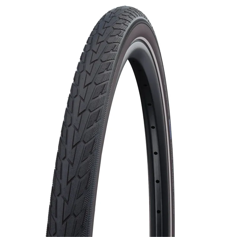 Schwalbe Road Cruiser Drahtreifen - Active Green Compound K-Guard - 28x1.75" black/coffee-reflex Geprüft