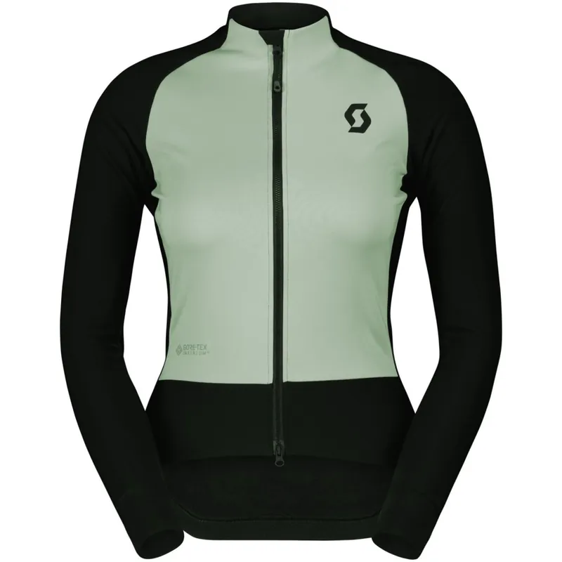 Neu SCOTT RC Pro Warm Hybrid Gore-Tex Windstopper Jacke Damen - black/fresh green