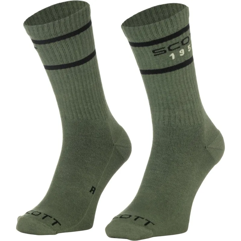 Top-Seller SCOTT Retro Casual Crew Socken – 3er-Pack - tranquil green