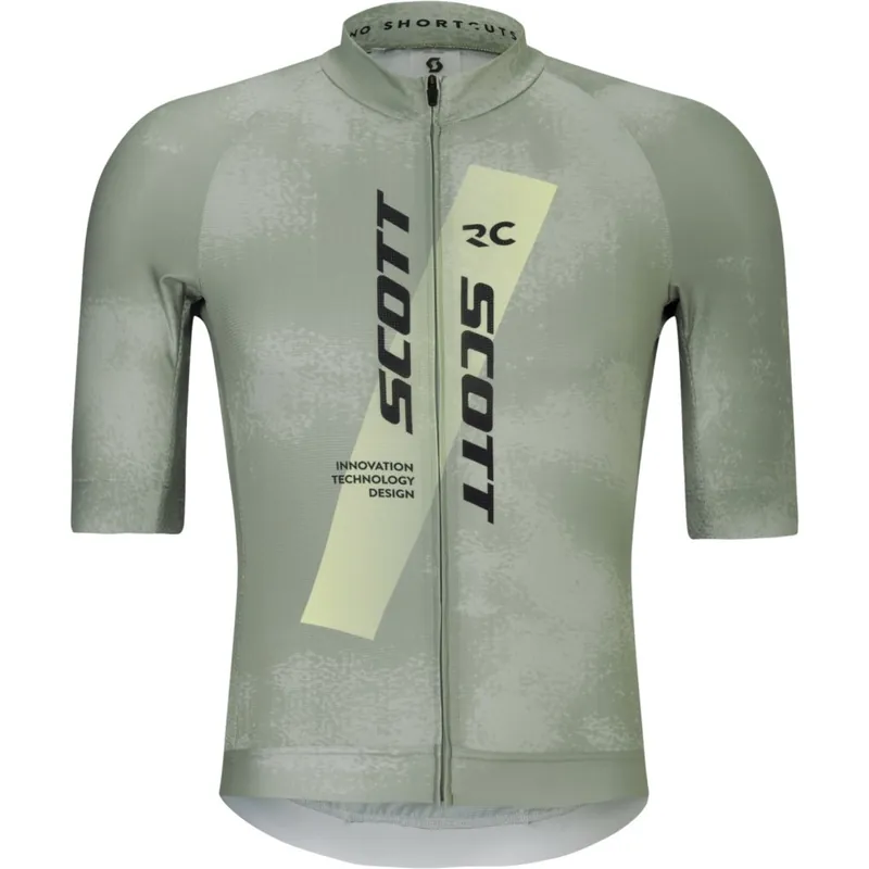Schnäppchen SCOTT RC PRO Kurzarmtrikot Herren - spray grey/acid yellow