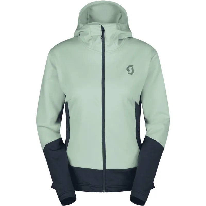 SCOTT Defined Mid Zip Kapuzenjacke Damen - fresh green/dark blue Expressversand