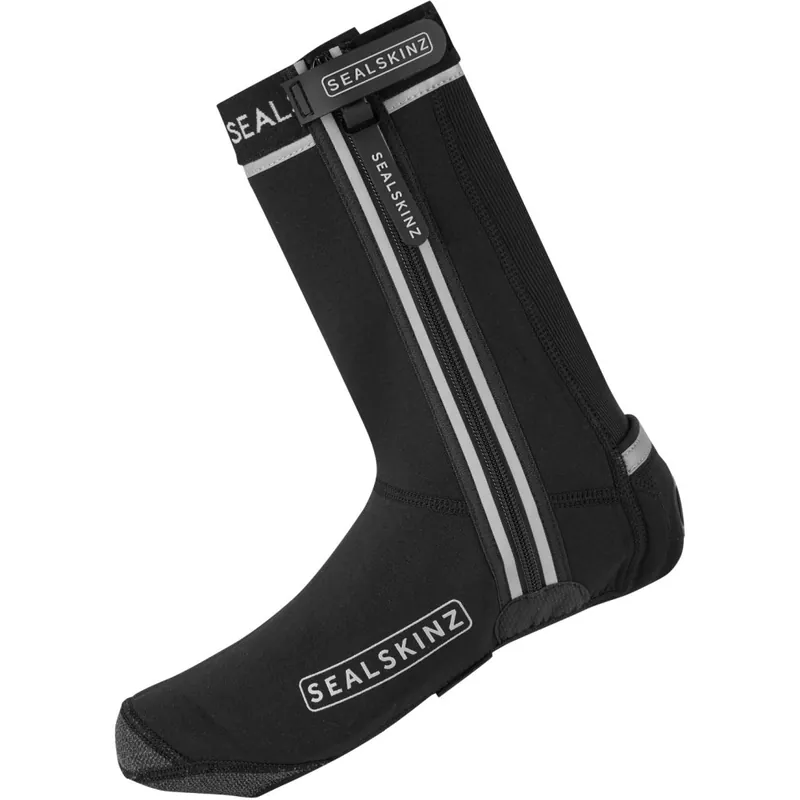 SealSkinz Barsham Allwetter-LED-Fahrrad-Überschuhe mit offener Sohle - Schwarz Finale Aktion