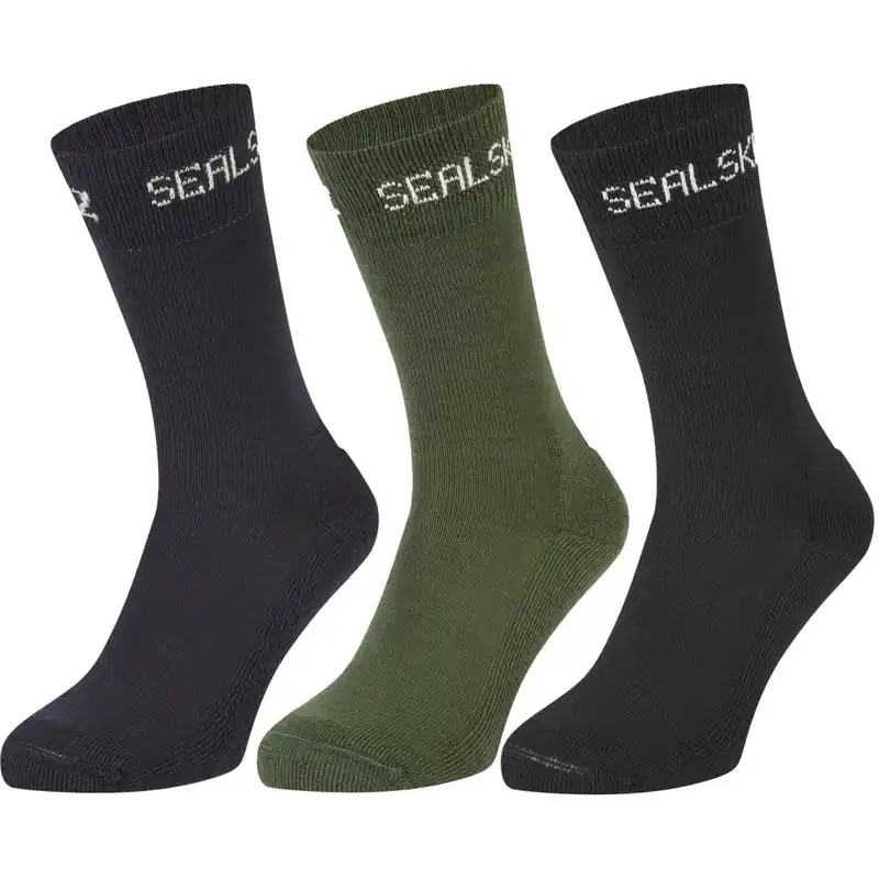 SealSkinz Suffield Solo Merino Socken - 3er Pack - Assorted (241240500143) Neue Ware