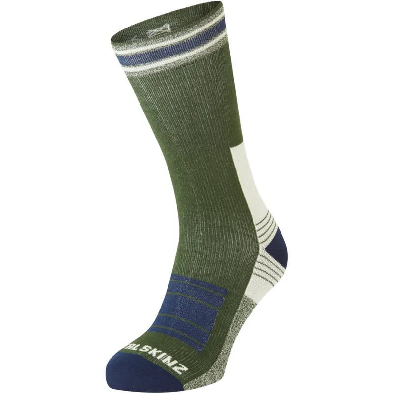Preiswert SealSkinz Norwich Wasserdichte, mittelange Wandersocken - Olive